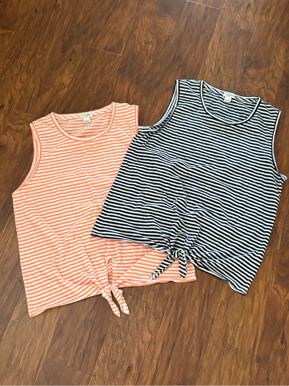 J.Crew Striped Tank Top Bundle - Coral & White